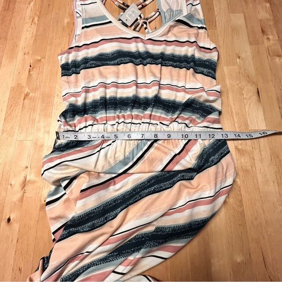 Maurices Pink and Green Sleeveless V-Neck Maxi Sundress - Picture 11 of 13
